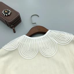 Elegant Pearl Button Detachable Fake Collar Solid Color Breathable False Collar Shawl Shoulder Wraps Lace Detachable Collar
