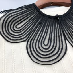 Elegant Pearl Button Detachable Fake Collar Solid Color Breathable False Collar Shawl Shoulder Wraps Lace Detachable Collar
