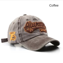 2025 Spring/Summer Unisex Cotton Baseball Cap Vintage Washed with Alphabet ALWAYS Embroidery - Hip-Hop Inspired Snapback Design