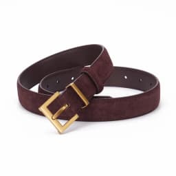 Womens Double Genuine Leather Belt Fashionable Cowhide Suede Belts with Square Alloy Buckle for Dresses Jeans Casual Wear