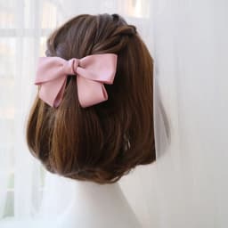 New Fashion Elegant Black Red Barrettes Bow Hair Clip Temperament Hair Bow Ribbon Ponytail Clip For Women Top Hair Accessories