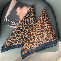 Women Leopard Print Headscarfs Lady Retro Y2K HipHop Square Headband Spicy Girl Style Street Dance Headscarf Fashion Accessories