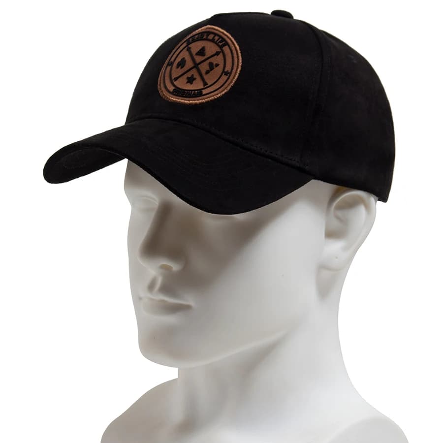 Fashion Circular Leather Label Suede Men's Baseball Cap Spring Autumn Hat For Visor Casual Women Snapback Hip Hop Caps Unisex