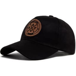 Fashion Circular Leather Label Suede Men's Baseball Cap Spring Autumn Hat For Visor Casual Women Snapback Hip Hop Caps Unisex