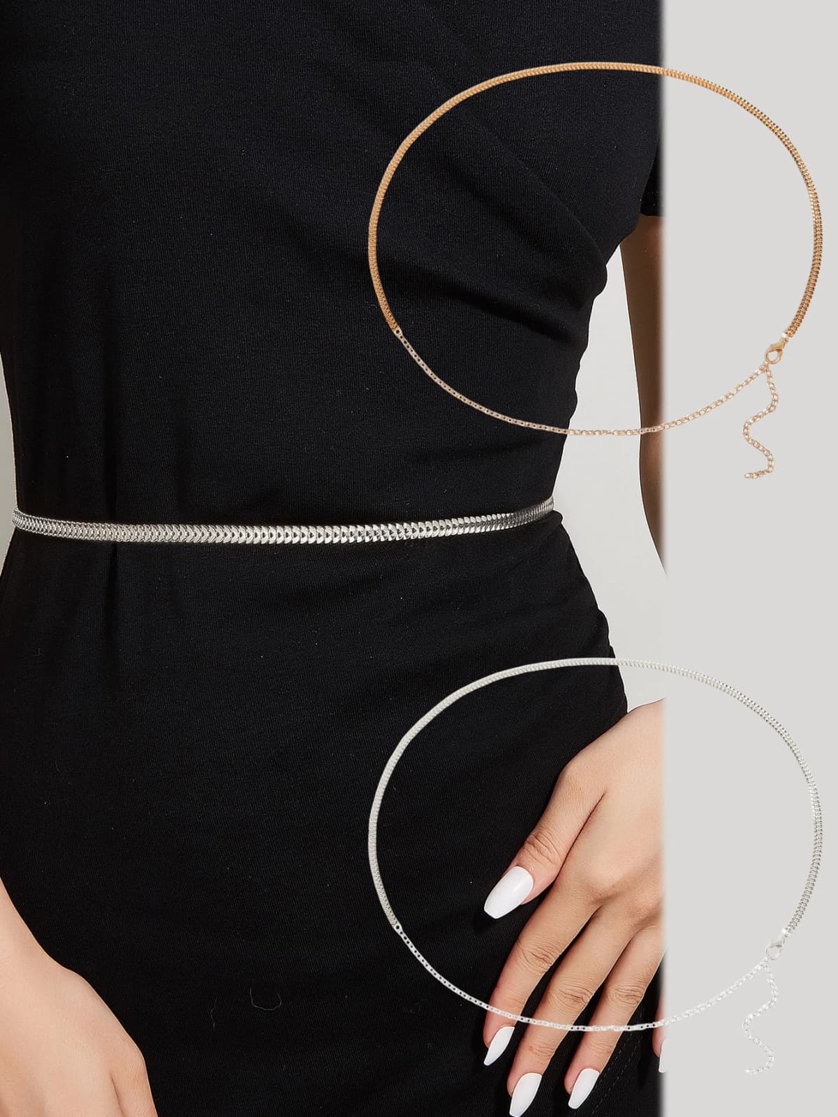 Ladies' Thin Chain Minimalist Style Chain Decorative Waist Chain Elegant and Sexy Style Dress Accessories Mother's Day Gift