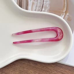 South Korea France Gold Label Blogger Same Small U-shaped Hairpin French Princess Head Maruko Head Flower Bud Hair Insertion