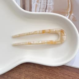 South Korea France Gold Label Blogger Same Small U-shaped Hairpin French Princess Head Maruko Head Flower Bud Hair Insertion