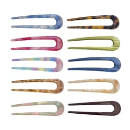 South Korea France Gold Label Blogger Same Small U-shaped Hairpin French Princess Head Maruko Head Flower Bud Hair Insertion