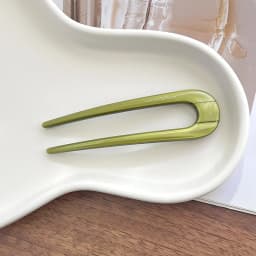 South Korea France Gold Label Blogger Same Small U-shaped Hairpin French Princess Head Maruko Head Flower Bud Hair Insertion
