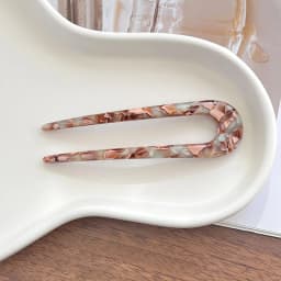 South Korea France Gold Label Blogger Same Small U-shaped Hairpin French Princess Head Maruko Head Flower Bud Hair Insertion
