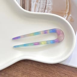 South Korea France Gold Label Blogger Same Small U-shaped Hairpin French Princess Head Maruko Head Flower Bud Hair Insertion