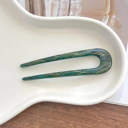 South Korea France Gold Label Blogger Same Small U-shaped Hairpin French Princess Head Maruko Head Flower Bud Hair Insertion