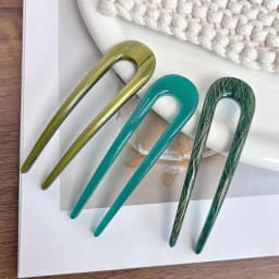 South Korea France Gold Label Blogger Same Small U-shaped Hairpin French Princess Head Maruko Head Flower Bud Hair Insertion