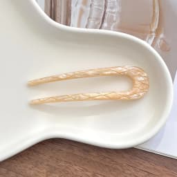 South Korea France Gold Label Blogger Same Small U-shaped Hairpin French Princess Head Maruko Head Flower Bud Hair Insertion