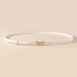 A Small Waist Belt with a Butterfly Buckle, Suitable for Dresses, Shirts and Jeans. It's a New Summer Style That Cinches the Wai