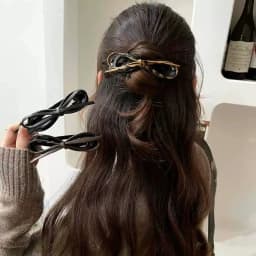 New Twisted Hair Clip PU Bow Barrettes Large Size Hair Clips Plastic Hairpin Sweet Daily Headwear Women Hair Accessories