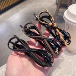 New Twisted Hair Clip PU Bow Barrettes Large Size Hair Clips Plastic Hairpin Sweet Daily Headwear Women Hair Accessories