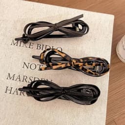 New Twisted Hair Clip PU Bow Barrettes Large Size Hair Clips Plastic Hairpin Sweet Daily Headwear Women Hair Accessories