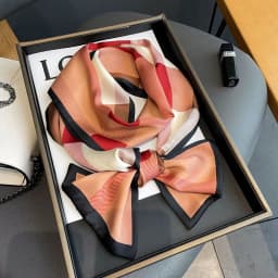 Luxury Design Scarf For Women Soft Satin Headband Neckerchief Foulard Female Hair Scarfs Neck Tie Lady Skinny Scarves