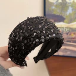 New Wide Glitter Headband For Women 2025 Trendy High Crown Sexy Shiny Party Hair Accessory Colorful Sparkly Hairband Gift Idea