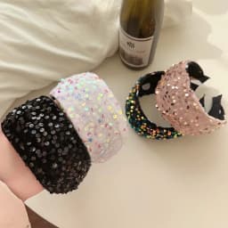New Wide Glitter Headband For Women 2025 Trendy High Crown Sexy Shiny Party Hair Accessory Colorful Sparkly Hairband Gift Idea