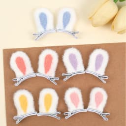 10Pcs Rabbit Ears Hair Clips Cute Cat Ear Hairpin Little Girl Kids Creative Cosplay Birthday Party Daily Accessories Headwear