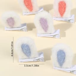 10Pcs Rabbit Ears Hair Clips Cute Cat Ear Hairpin Little Girl Kids Creative Cosplay Birthday Party Daily Accessories Headwear