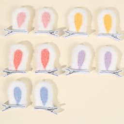 10Pcs Rabbit Ears Hair Clips Cute Cat Ear Hairpin Little Girl Kids Creative Cosplay Birthday Party Daily Accessories Headwear
