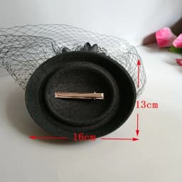 Retro Black Veil Small Top Hat Mesh Wool Felt Hats Bride Headpiece Hair Accessories