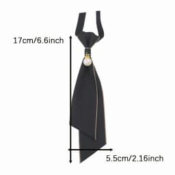 A Handmade Pearl-Embellished Lady's Elegant and Casual Bow Tie, a Neck Accessory Suitable for the Collars of Shirts and Suits, a