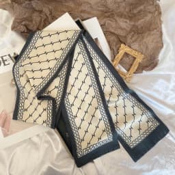 Luxury Design Print Hair Ribbon Scarf Women Neck Tie Bag Scarfs Satin Silk Skinny Headscarves Ladies Foulard Floral Bands
