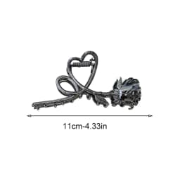 1pc Retro Metal Rose Hair Claw French Chic Updo Clip Back of Head Claw Shark Clip Hair Accessories