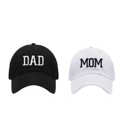 DAD MOM Embroidered Baseball Hat Retro Sports Casual Duck Tongue Hat Sun Hat