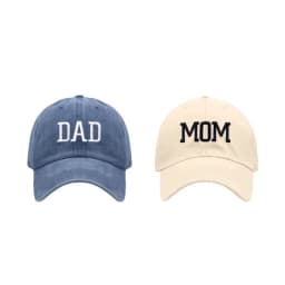 DAD MOM Embroidered Baseball Hat Retro Sports Casual Duck Tongue Hat Sun Hat