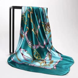 90*90cm Women Square Silk Scarf Luxury Brand Large Shawl Neckerchief Print Headband Female Foulard Bandana Wraps Hijab Scarves