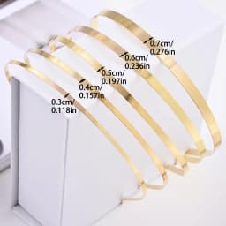 1pcs Stainless Steel Headband 3/4/5/6/7mm Gold Silver Black Color Blanks Head Hoop Base for Diy Jewelry Making Bride Headwear