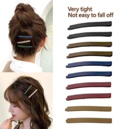 6PC Korean Simple Style Solid Khaki Pink Color Matte Hairpin Hairgrip for Girls Women Sweetly Hair Side Clips Accessories