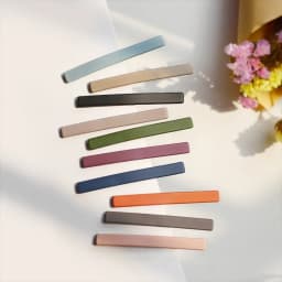 6PC Korean Simple Style Solid Khaki Pink Color Matte Hairpin Hairgrip for Girls Women Sweetly Hair Side Clips Accessories