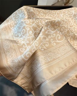 New Fashion Paisley Print Shawl Square Scarf for Women Soft Satin Wraps Neckerchief Female Hair Bands Ribbon Headband Bandana