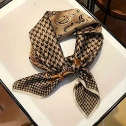 New Fashion Paisley Print Shawl Square Scarf for Women Soft Satin Wraps Neckerchief Female Hair Bands Ribbon Headband Bandana