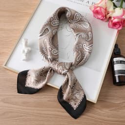 New Fashion Paisley Print Shawl Square Scarf for Women Soft Satin Wraps Neckerchief Female Hair Bands Ribbon Headband Bandana