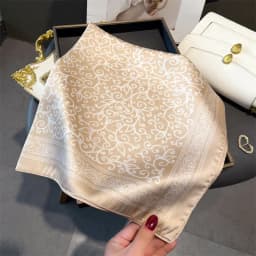 New Fashion Paisley Print Shawl Square Scarf for Women Soft Satin Wraps Neckerchief Female Hair Bands Ribbon Headband Bandana