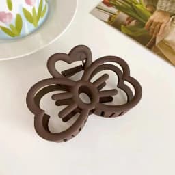 1pc multi-color cute hollow cat face bow hairpin, high-end Medium size mattee grab clip, sweet love hairpin half-tie hair claw