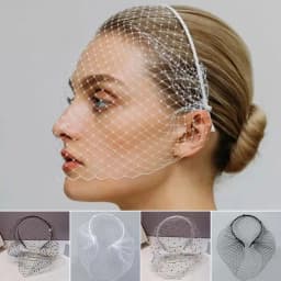Retro Elegant Birdcage Veil White Black Headband Veil for Brides Cover Face Net Mask Hair Jewelry Women Girl Wedding Headwear
