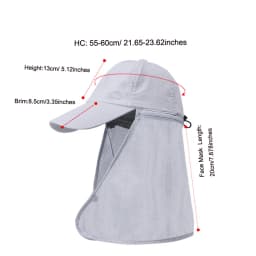 1pc Unisex Sun Hat With Shawl For Outdoor Sports Breathable Baseball Cap Lightweight Closure Solid Color Outdoor Bucket Hat for