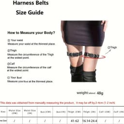 2PCs Adjustable Punk Hollow Pu Belt Sexy Women's Garters Leg Body Accessories Suitable for Women