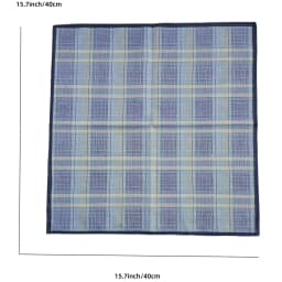 6PCS Fabric Handkerchief Thin Style Men's Business Plaid Western Cloth Outdoor Decorative Handkerchief Soft Sweat 15.7 Inch