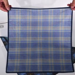 6PCS Fabric Handkerchief Thin Style Men's Business Plaid Western Cloth Outdoor Decorative Handkerchief Soft Sweat 15.7 Inch