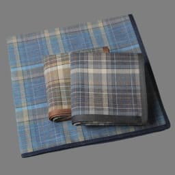 6PCS Fabric Handkerchief Thin Style Men's Business Plaid Western Cloth Outdoor Decorative Handkerchief Soft Sweat 15.7 Inch