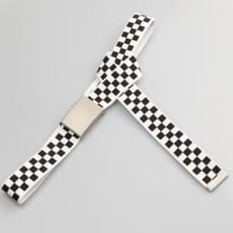 Trendy Classic Black and White Plaid Letter Belt Men's and Women's Ins Wind Overalls All-match Canvas Hip-Hop Student Belt
